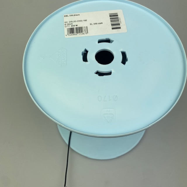 [CVDK2MMDSL] Liros Covered Kite Bridle Line 2mm DSL 350 black 350daN