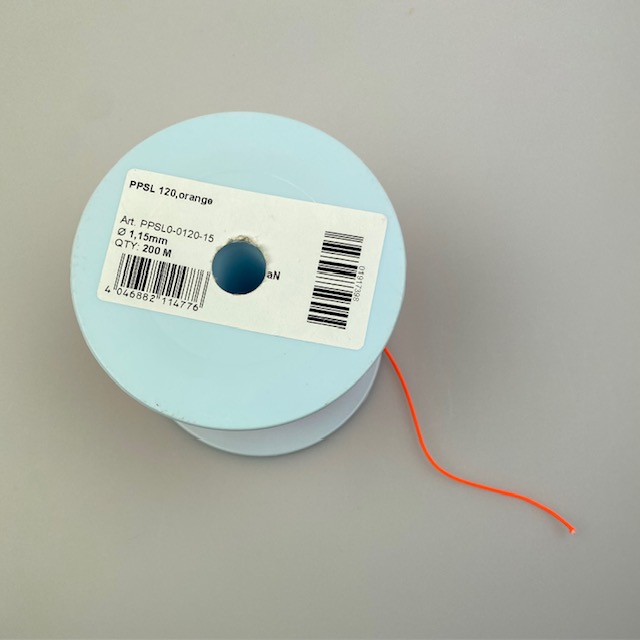 [CVDFPPSL120] Liros Covered Foilkite PPSL 120. 1.15mm orange 120daN