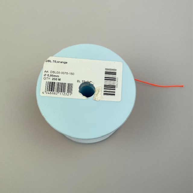 [CVDFDSL70] Liros Covered Foilkite line DSL 70 0.95mm Orange 70daN