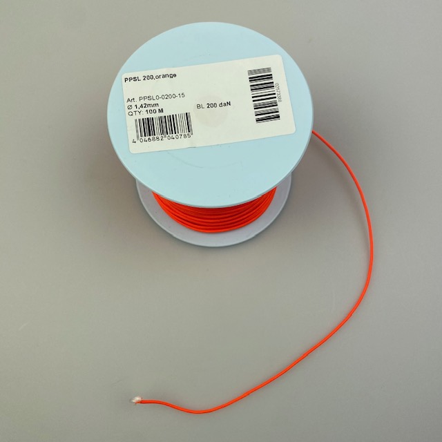[CVDFPPSL200] Liros Covered Foilkite line PPSL 200 1.42mm orange 200daN