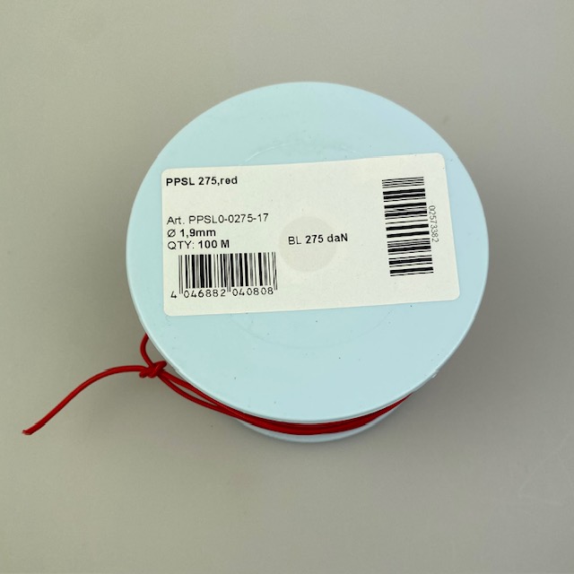 [CVDFPPSL275] Liros Covered Foilkite line PPSL 275 1.9mm red 275daN